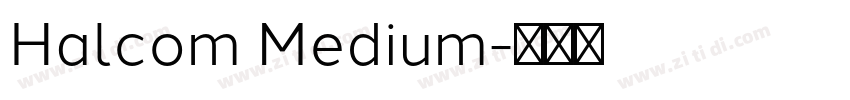 Halcom Medium字体转换